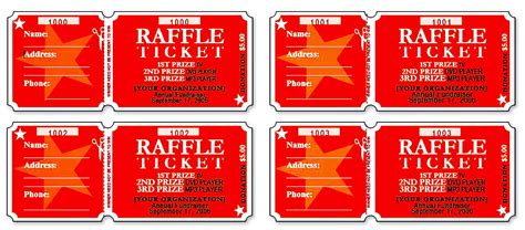 Raffle Ticket Template .